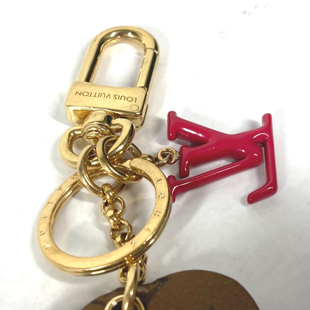 LOUIS VUITTON key ring M01967 leather white Dog Dalmatian Animogram Dog Keychain