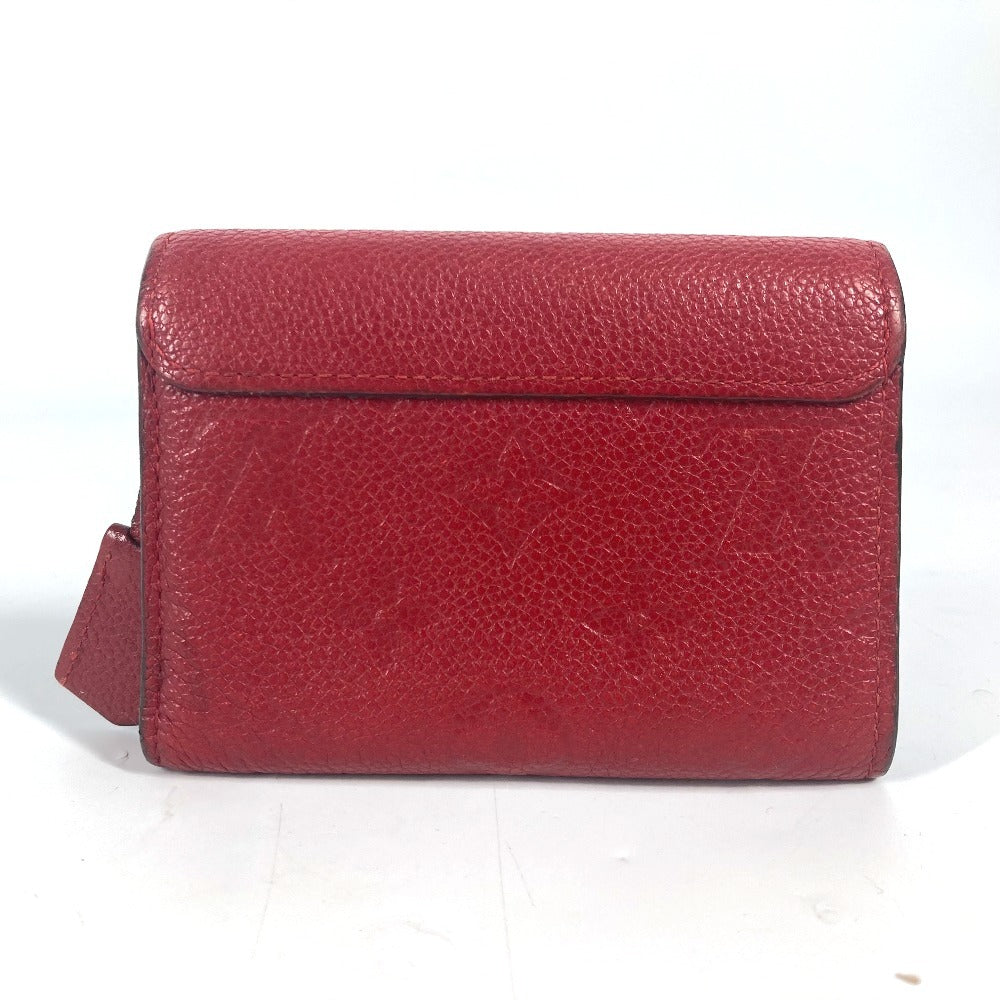 LOUIS VUITTON Trifold wallet M62185 Monogram Ann Platt Leather Red Monogram Ann Platt Portefeuille Pont Neuf Compact