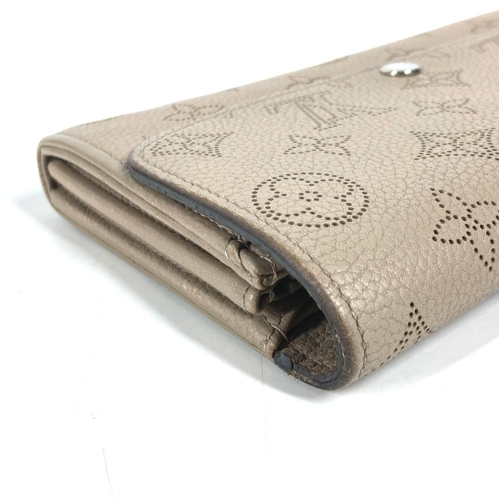 LOUIS VUITTON Long Wallet Purse M60144 monogram mahina leather beige Monogram Mahina Portefeuille Iris