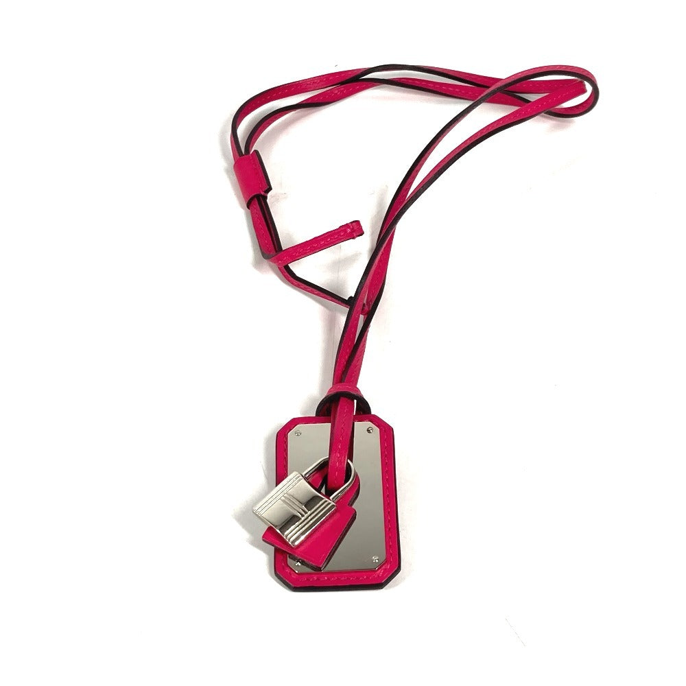 HERMES Necklace Vaux Swift pink Okelley GM