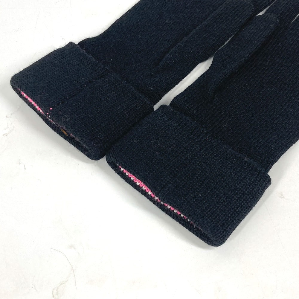 LOUIS VUITTON gloves M76451 wool black logo Gon 3D Monogram Gloves
