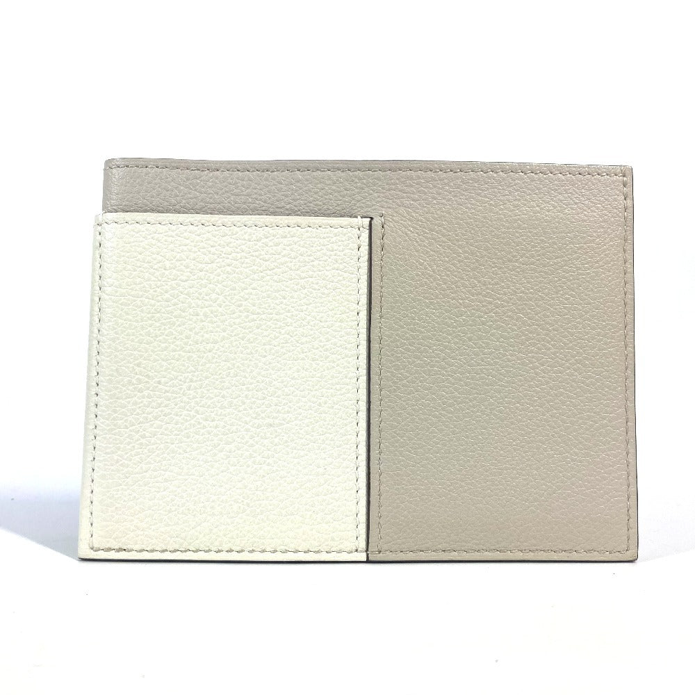 HERMES Card Case leather white By color Nect