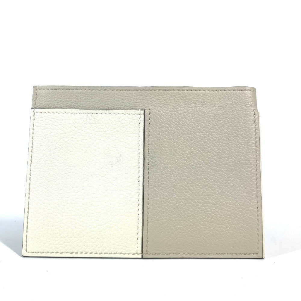HERMES Card Case leather white By color Nect
