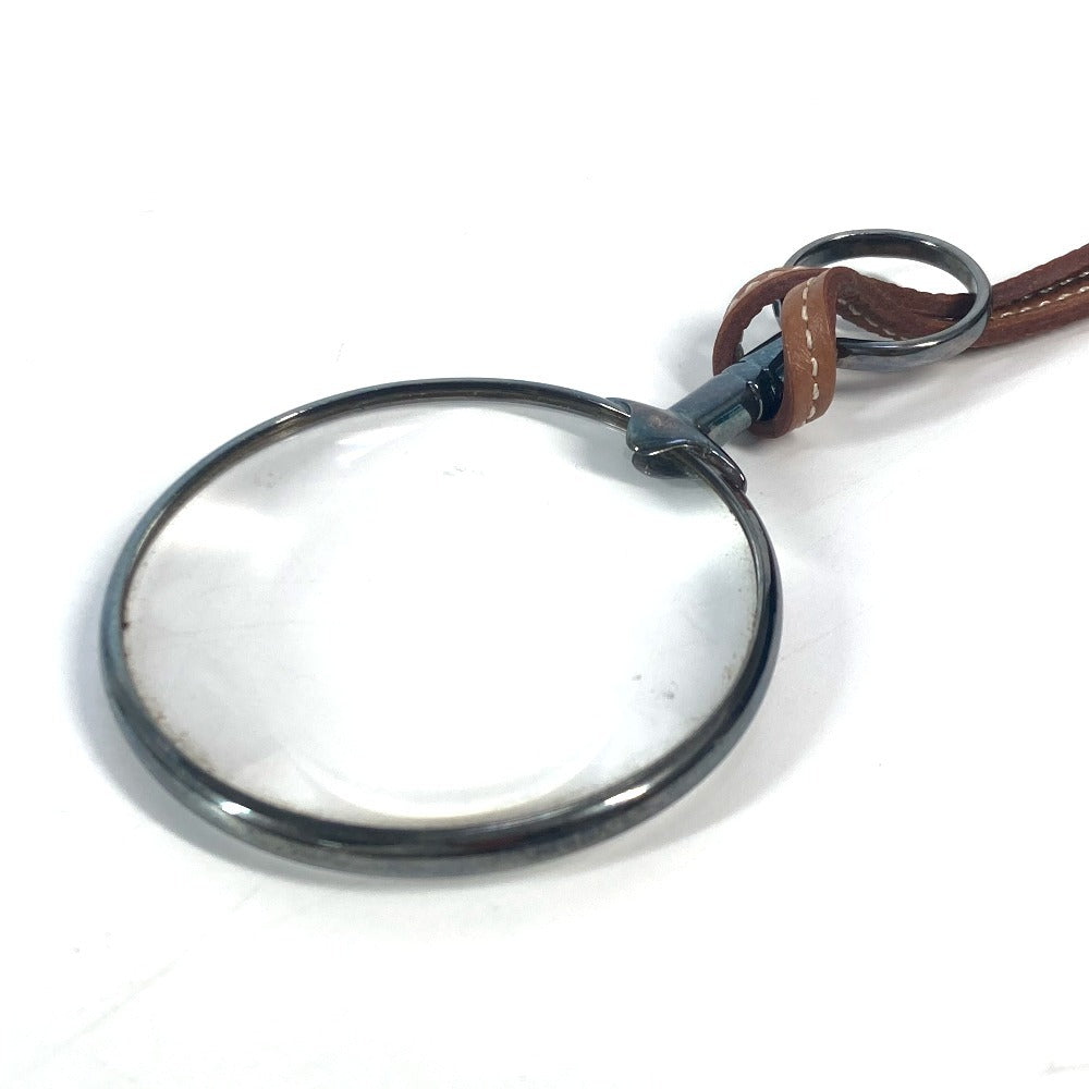 HERMES Necklace leather Brown Loupe