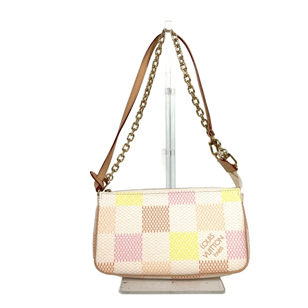 LOUIS VUITTON Shoulder Bag N40642 Damier canvas pink Damiericious Pochette Accessoires Women