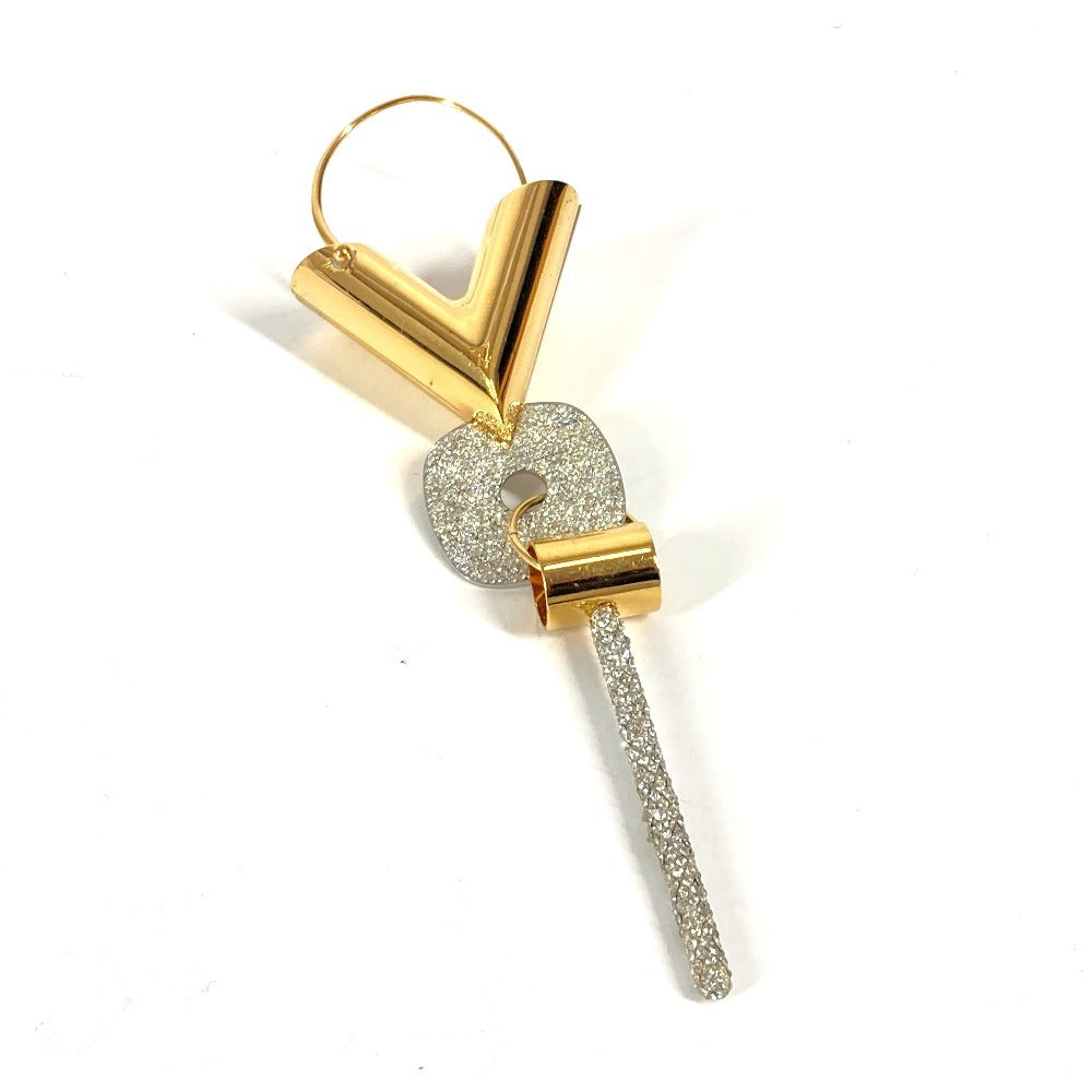 LOUIS VUITTON Pierce M00242 metal gold single piercing Essential V Strass