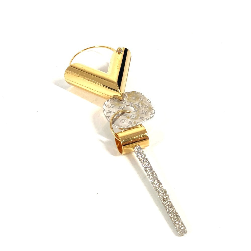 LOUIS VUITTON Pierce M00242 metal gold single piercing Essential V Strass