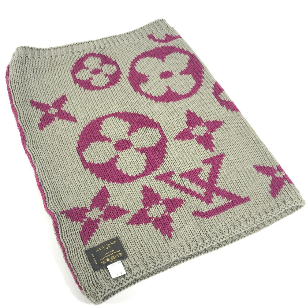 LOUIS VUITTON Scarf M72768 wool purple Monogram Snood Grand Floor Women