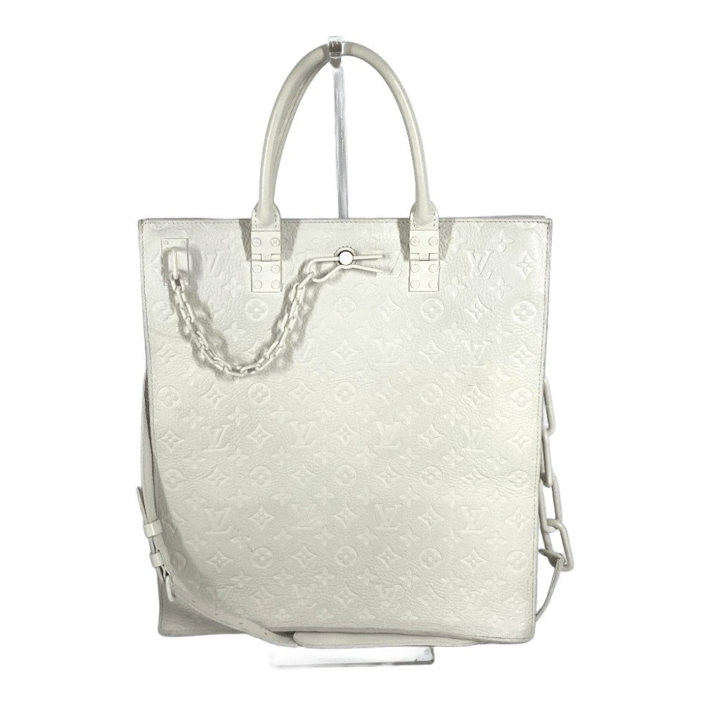 LOUIS VUITTON Handbag M53265 Taurillon Clemence Leather white Monogram Taurillon Clemence Sac Plat unisex(Unisex)