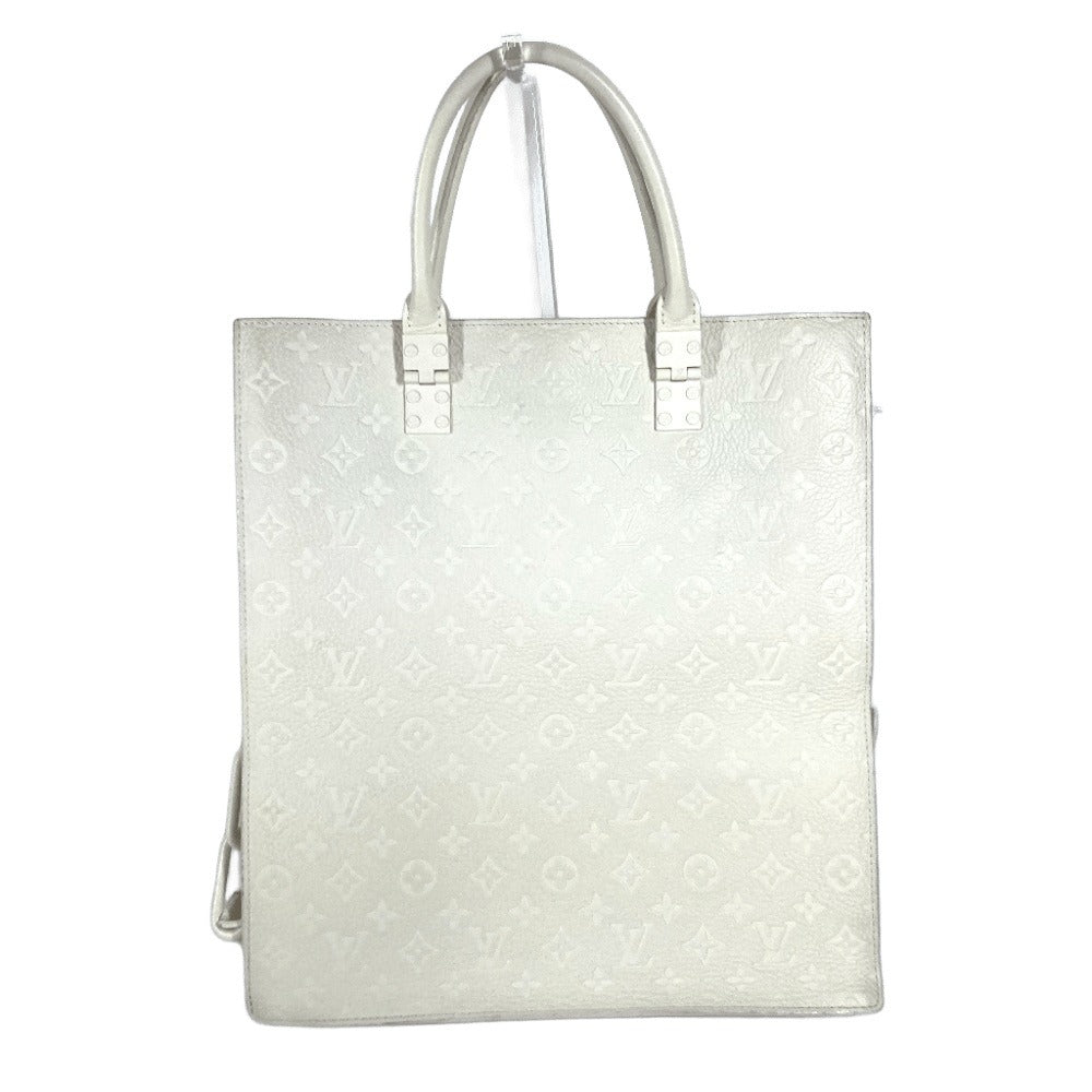 LOUIS VUITTON Handbag M53265 Taurillon Clemence Leather white Monogram Taurillon Clemence Sac Plat unisex(Unisex)
