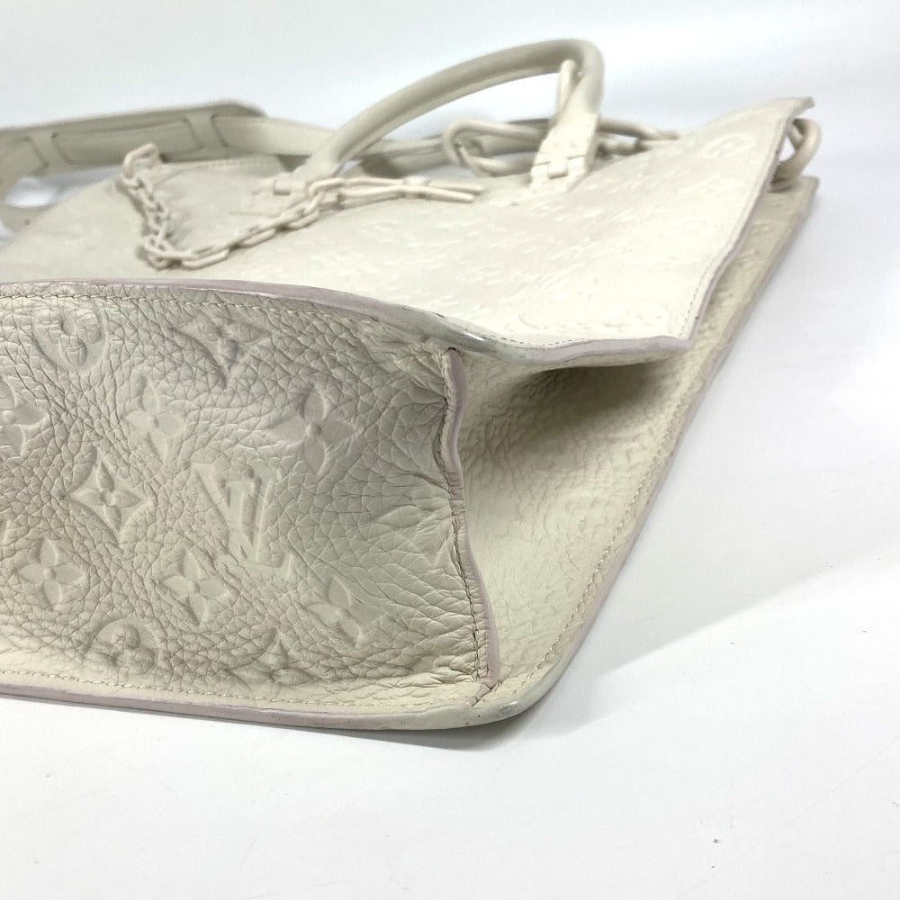 LOUIS VUITTON Handbag M53265 Taurillon Clemence Leather white Monogram Taurillon Clemence Sac Plat unisex(Unisex)