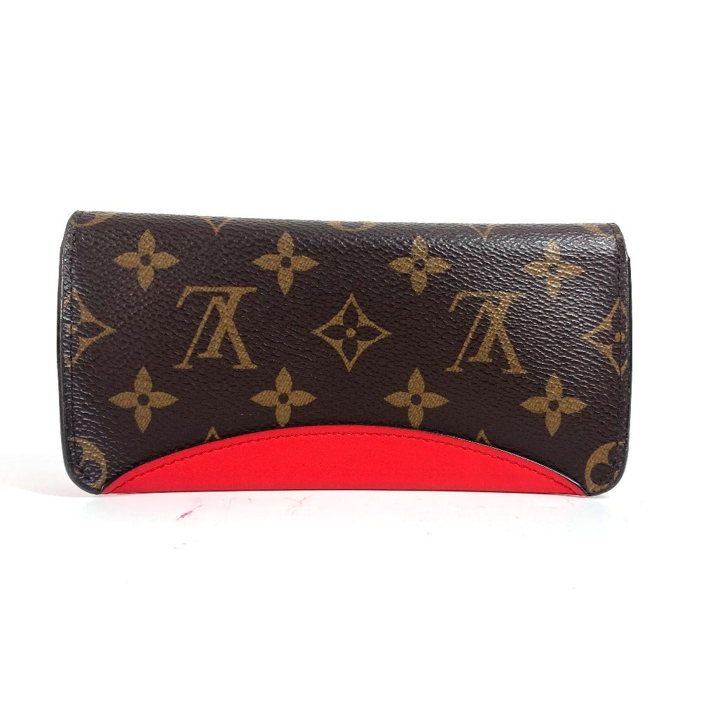 LOUIS VUITTON glasses case GI0372 Monogram canvas Red Monogram Etui Lunette Woody