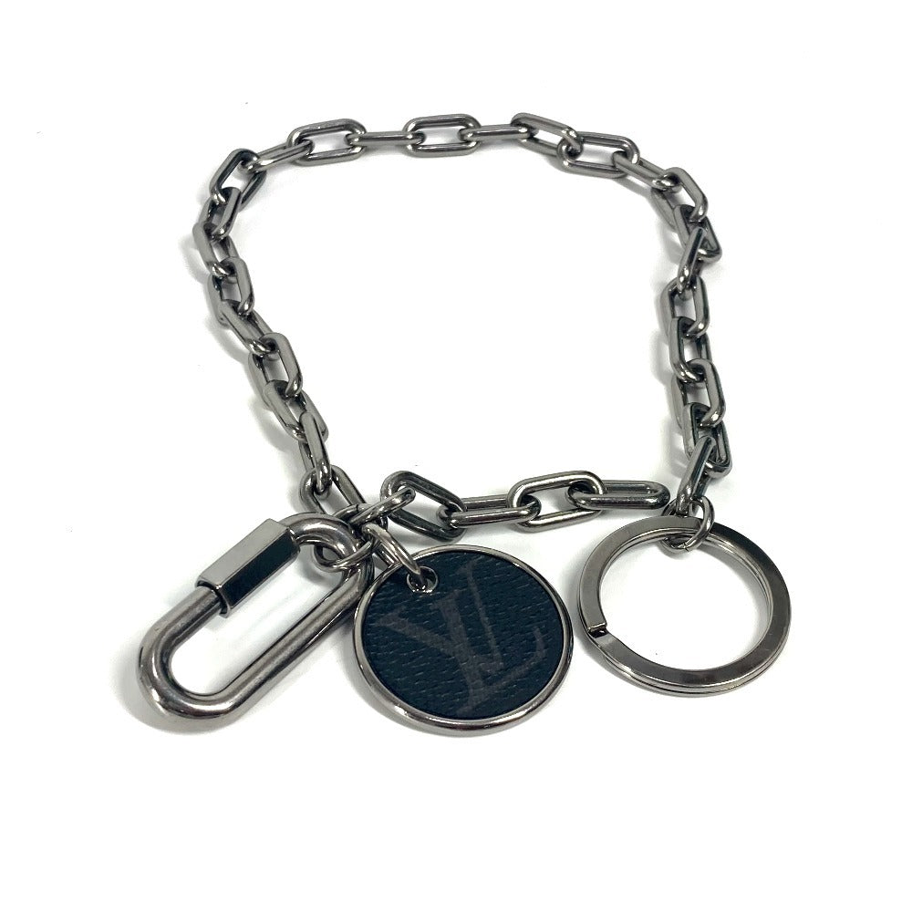 LOUIS VUITTON key ring M68862 metal black Monogram Eclipse Key Chain Key Holder