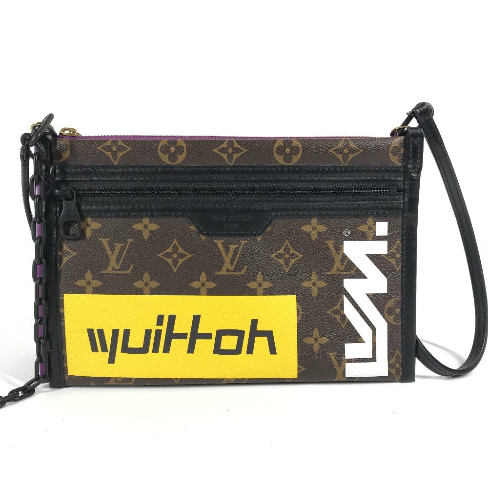 LOUIS VUITTON Shoulder Bag M44641 Monogram canvas Brown Monogram Logo Story Flat messenger
