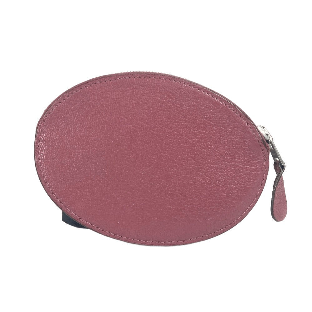 HERMES Coin case leather purple Evelyn Evelyn H logo
