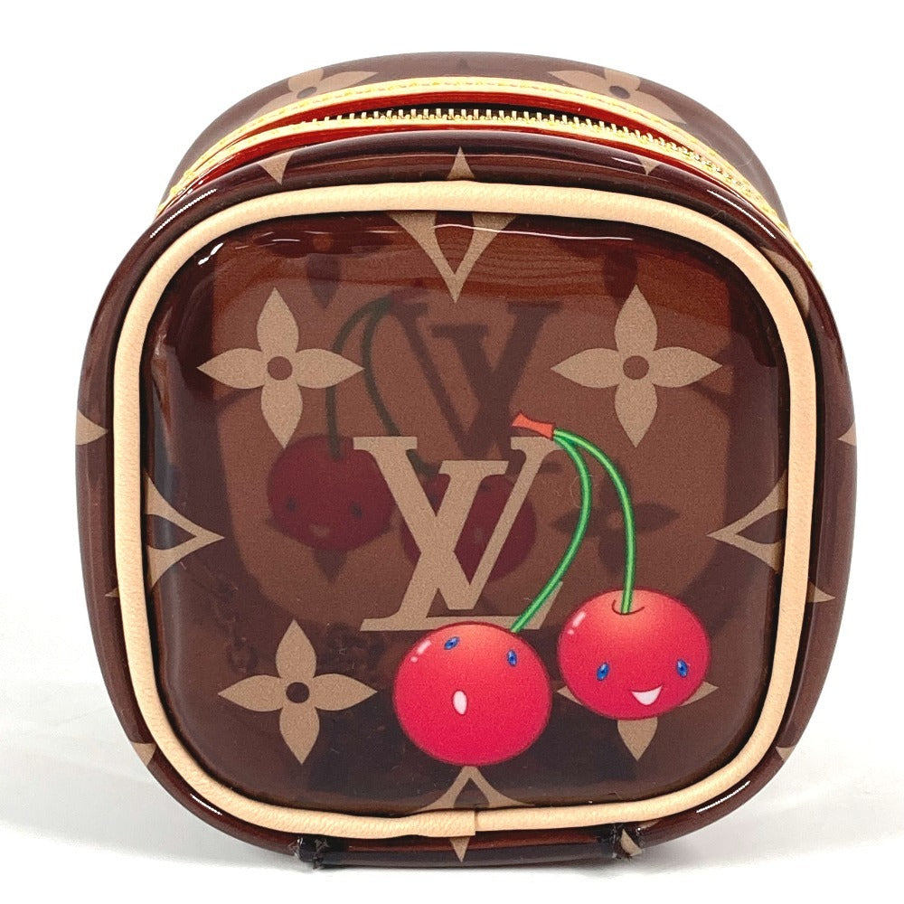 LOUIS VUITTON Pouch M14943 PVC Brown Monogram Takashi Murakami Cherry LV Ã TM Porto Monnaie Cube