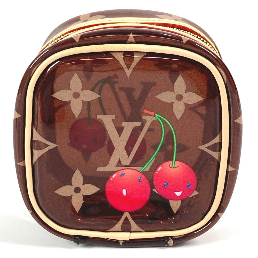 LOUIS VUITTON Pouch M14943 PVC Brown Monogram Takashi Murakami Cherry LV Ã TM Porto Monnaie Cube