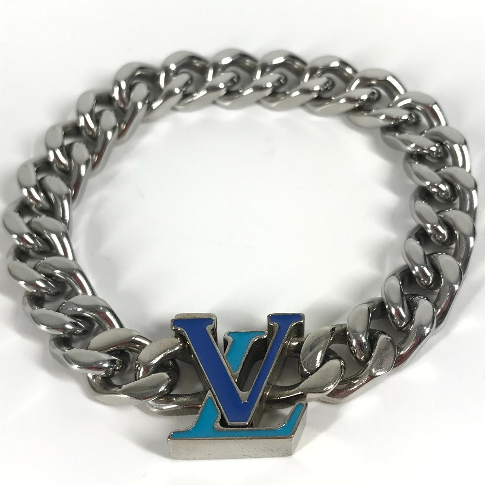 LOUIS VUITTON bracelet M0919L metal Silver LV logo LV Chain Bracelet with LV Initials L