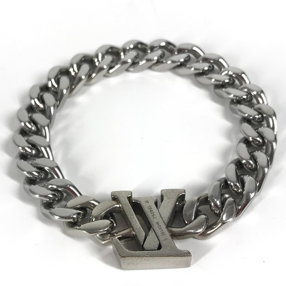 LOUIS VUITTON bracelet M0919L metal Silver LV logo LV Chain Bracelet with LV Initials L