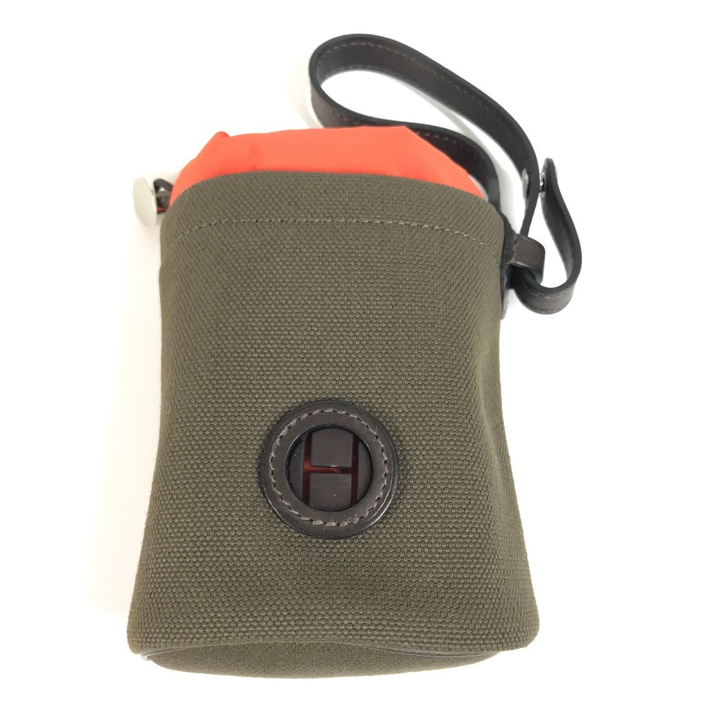 HERMES Pouch H800617EKAA Coated canvas khaki Dog Treat Pouch