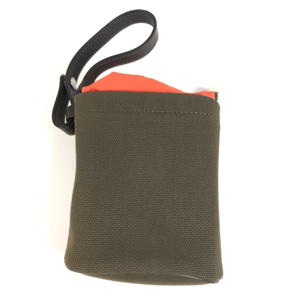 HERMES Pouch H800617EKAA Coated canvas khaki Dog Treat Pouch