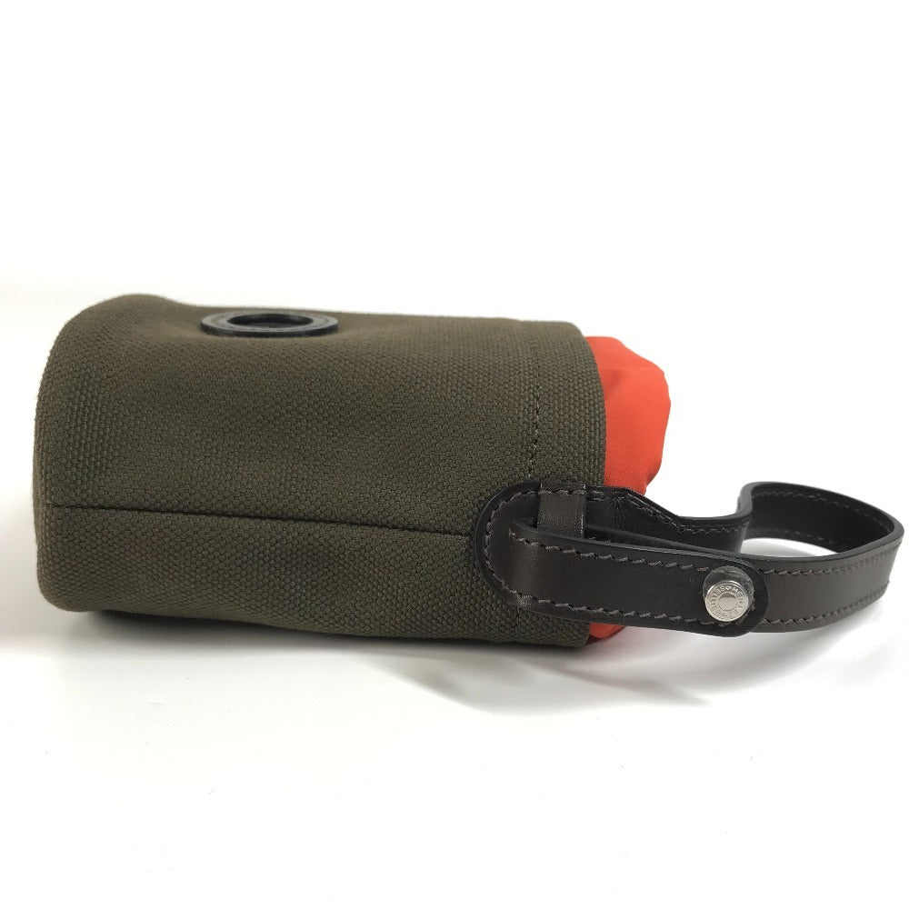 HERMES Pouch H800617EKAA Coated canvas khaki Dog Treat Pouch