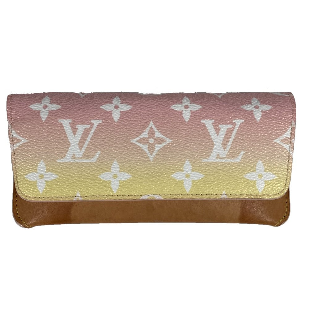 LOUIS VUITTON glasses case leather pink Monogram by the Pool Etui Lunet Woody