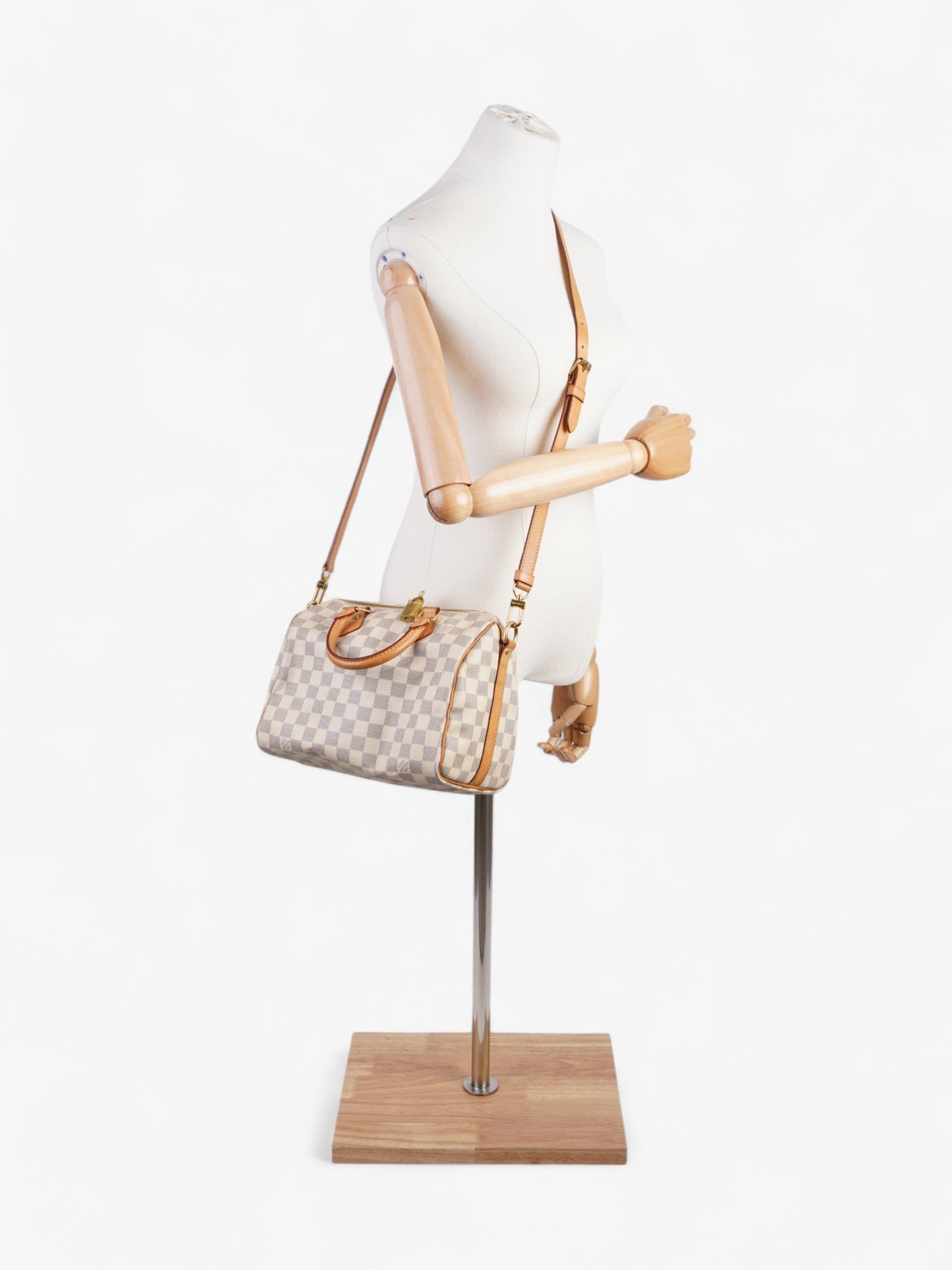 Louis Vuitton Speedy BandouliÃ¨re Damier Azur Coated Canvas 25