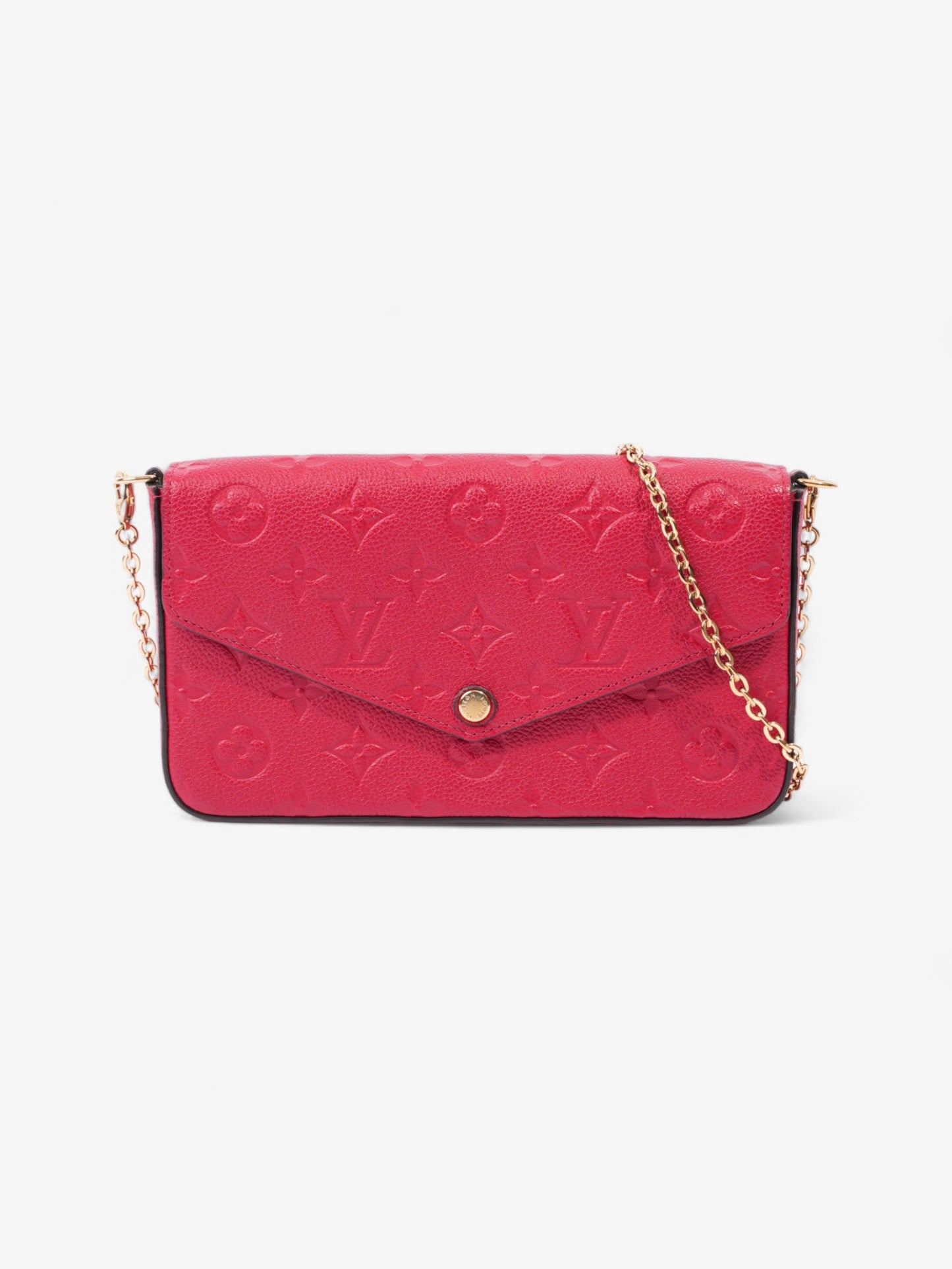 Louis Vuitton Pochette Felicie Red Monogram Empreinte Leather