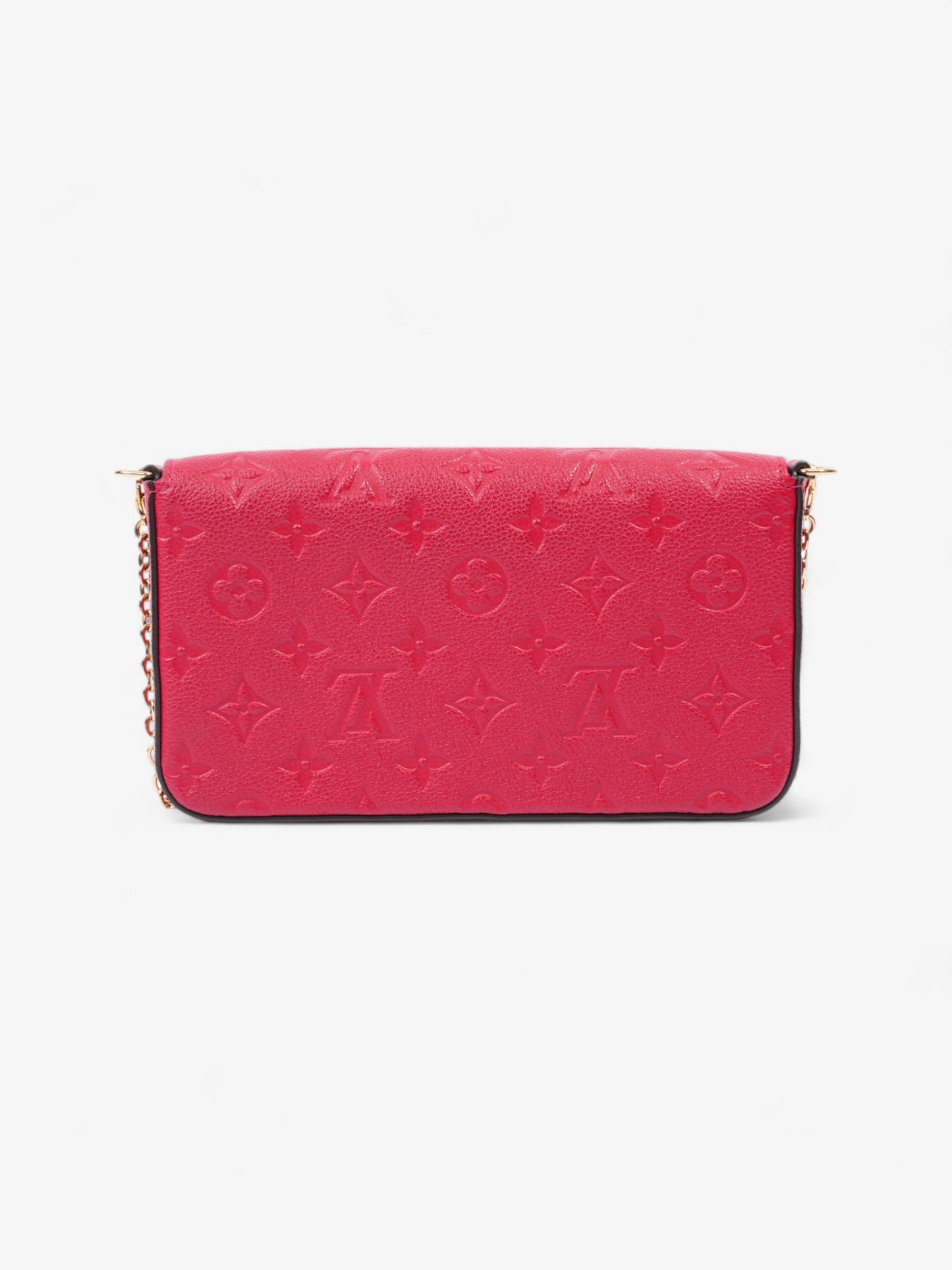 Louis Vuitton Pochette Felicie Red Monogram Empreinte Leather