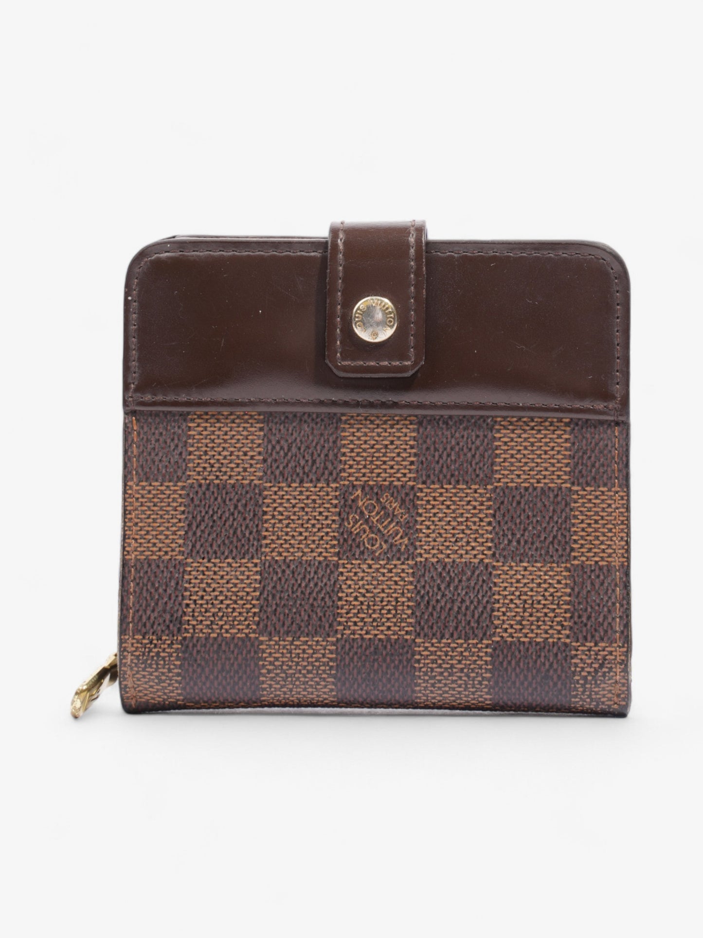 Louis Vuitton Compact Zip Wallet Damier Ebene Coated Canvas