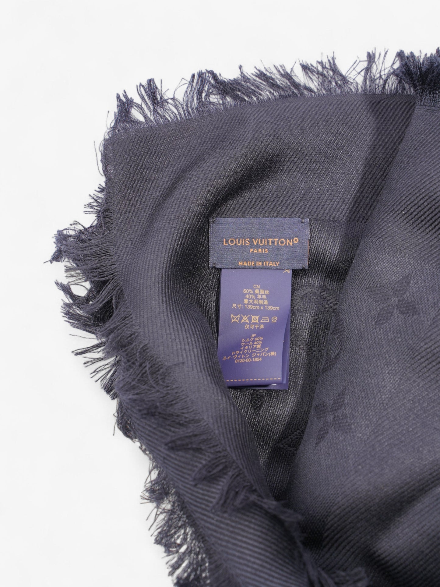 Louis Vuitton Monogram Shine scarf Black Silk 139cm x 139cm