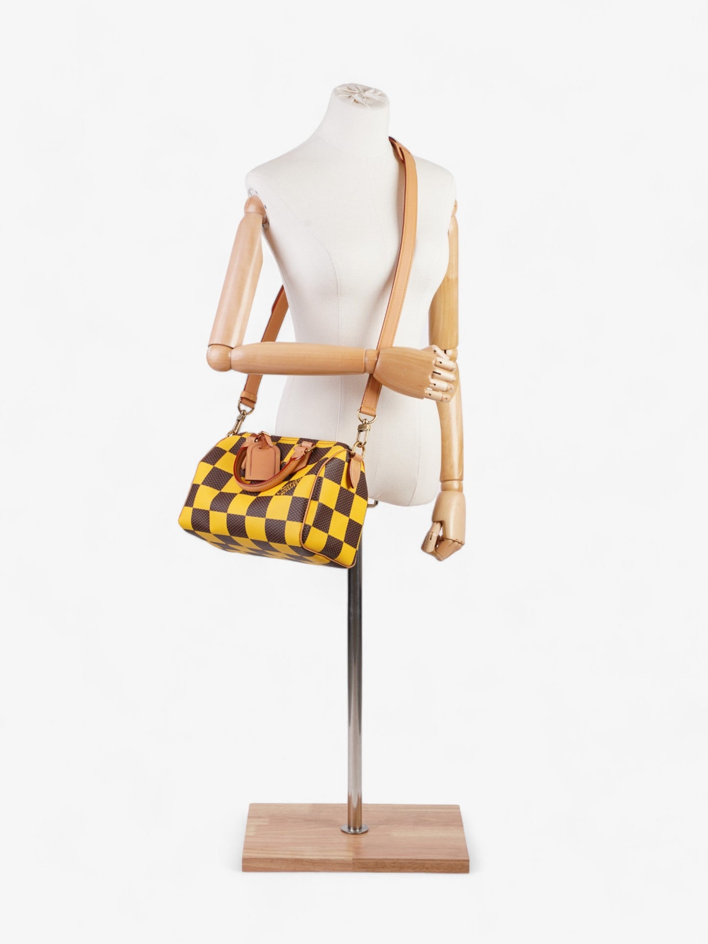 Louis Vuitton Speedy BandouliÃ¨re Damier Pop / Yellow Coated Canvas 25
