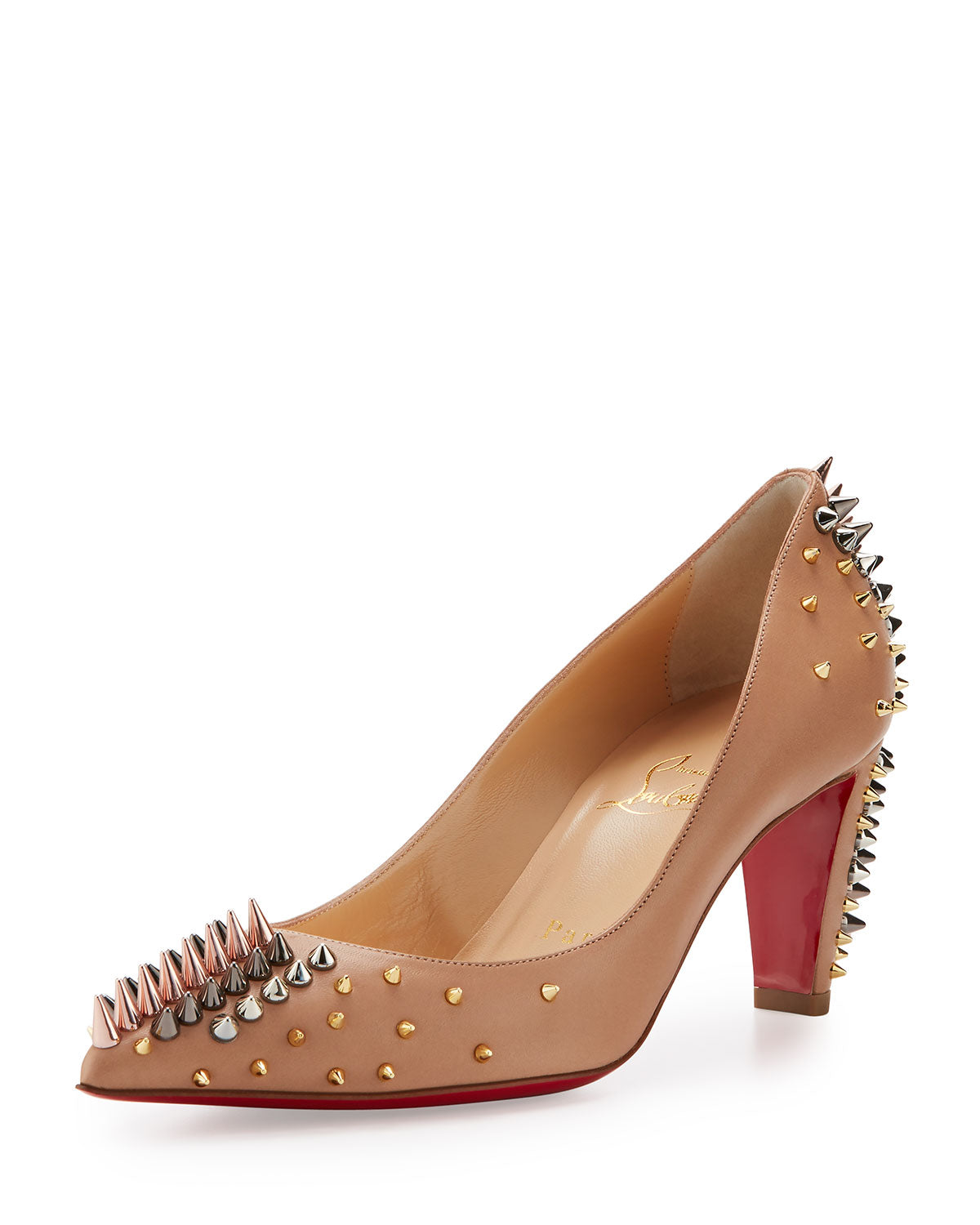 CHRISTIAN LOUBOUTIN GOLDOPUMP 70MM SIZE 37