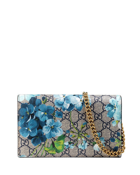 GUCCI GG BLOOMS SUPREME CHAIN WALLET