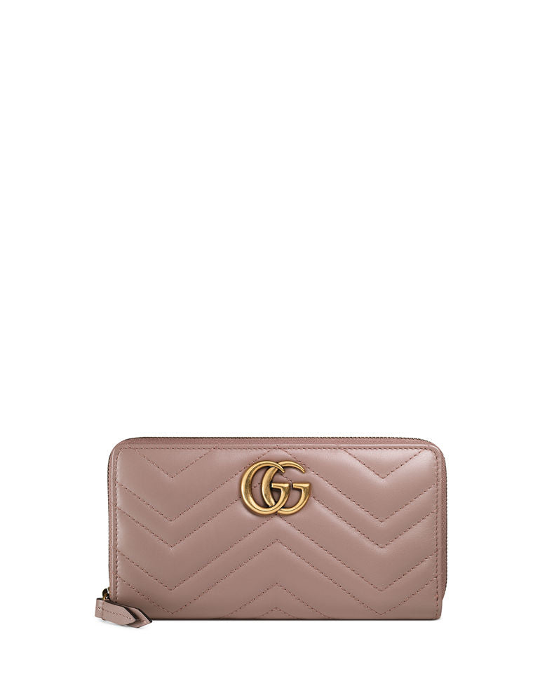 GUCCI GG MARMONT MEDIUM QUILTED ZIP WALLET