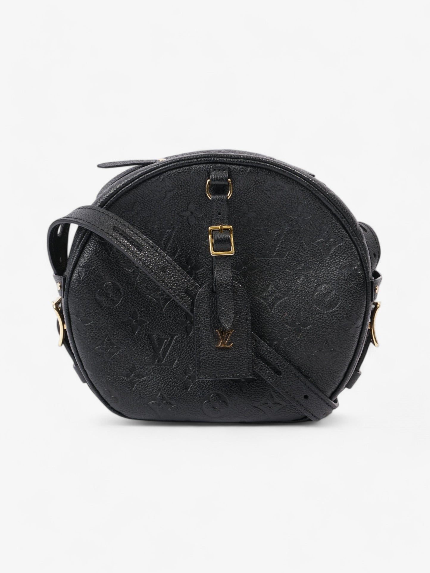 Louis Vuitton Boite Chapeau Souple Black Empreinte Leather MM