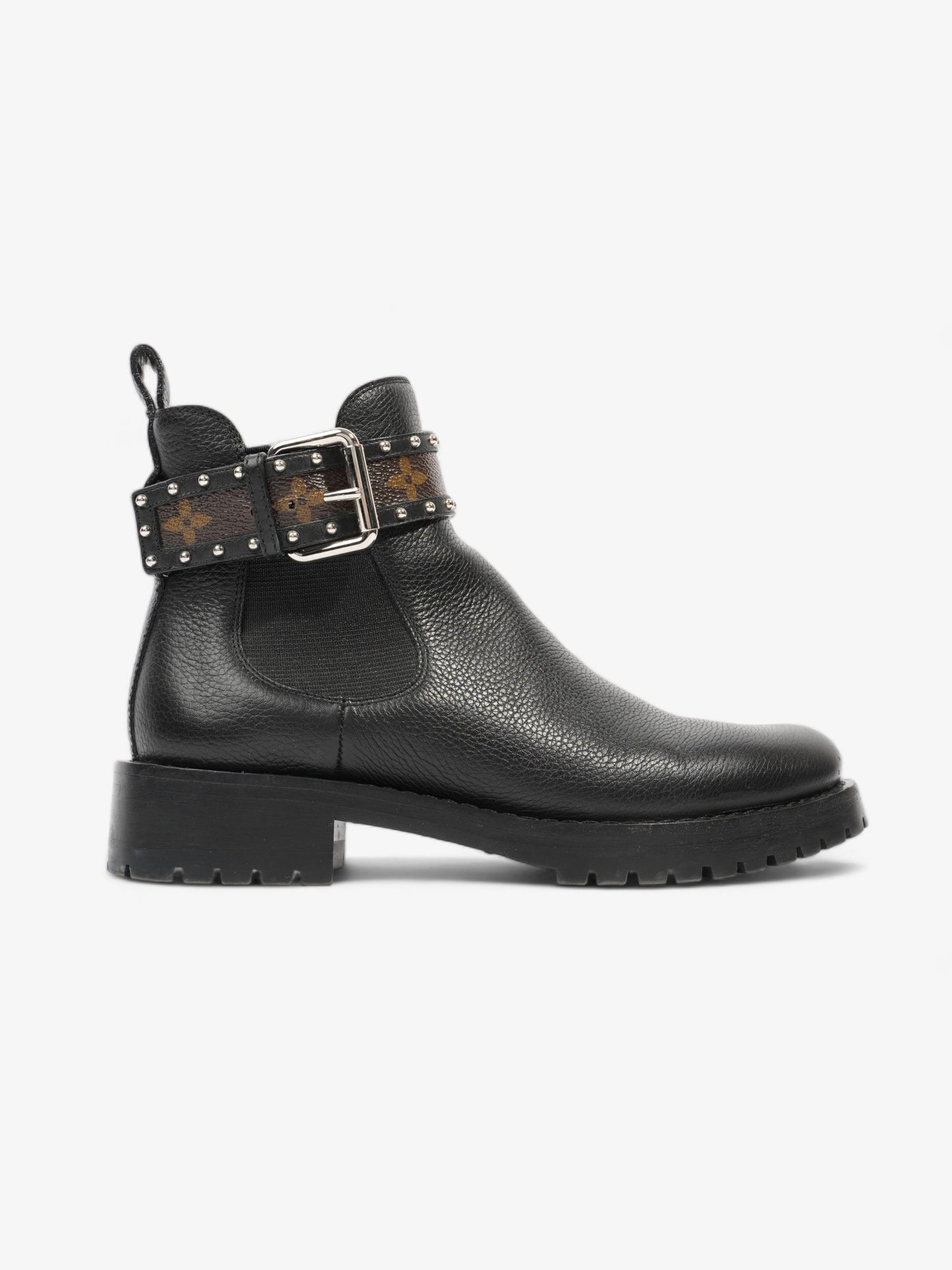 Louis Vuitton Star Trail Ankle Boot Black / Brown Monogram Leather EU 36 UK 3