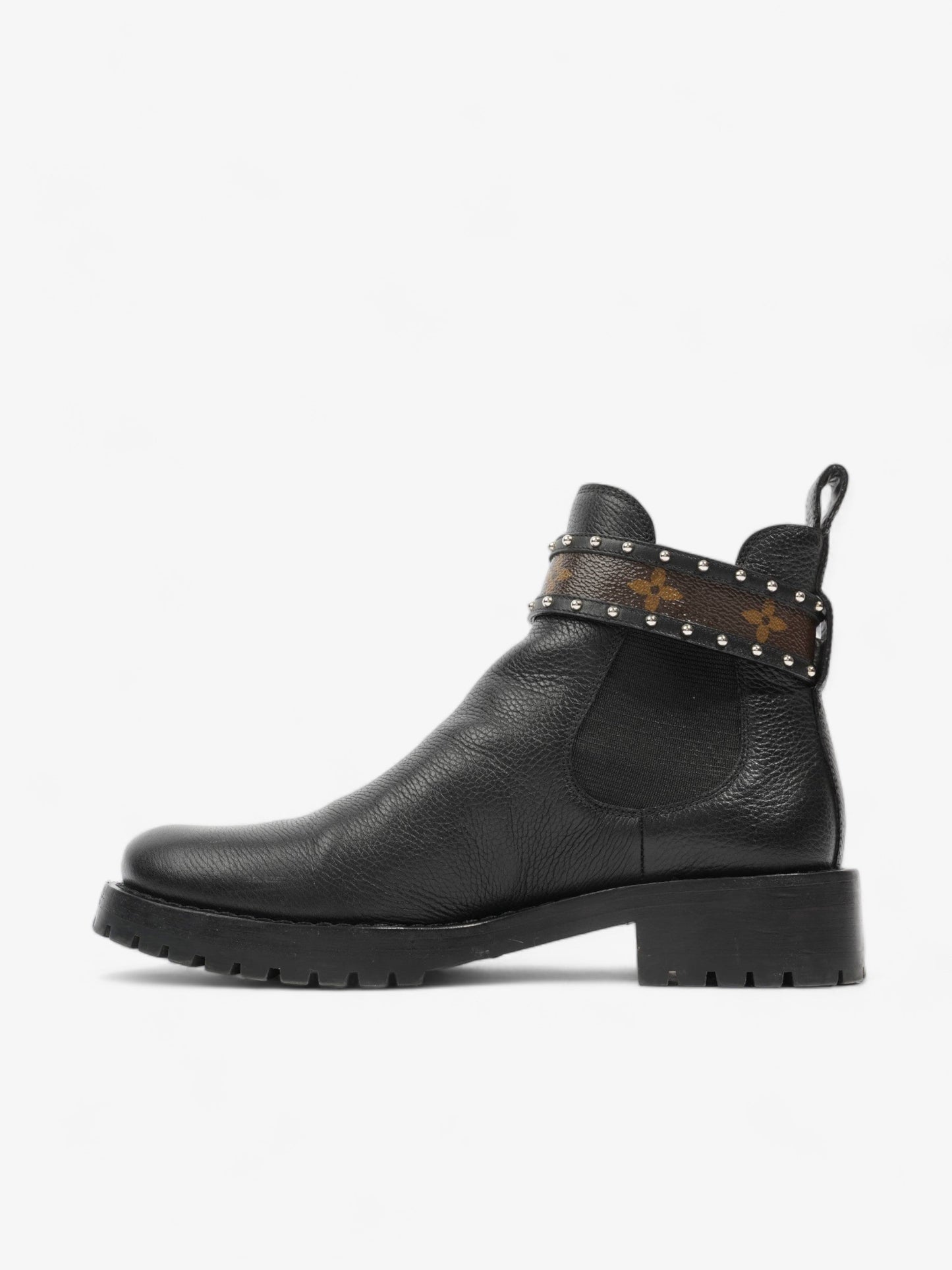 Louis Vuitton Star Trail Ankle Boot Black / Brown Monogram Leather EU 36 UK 3