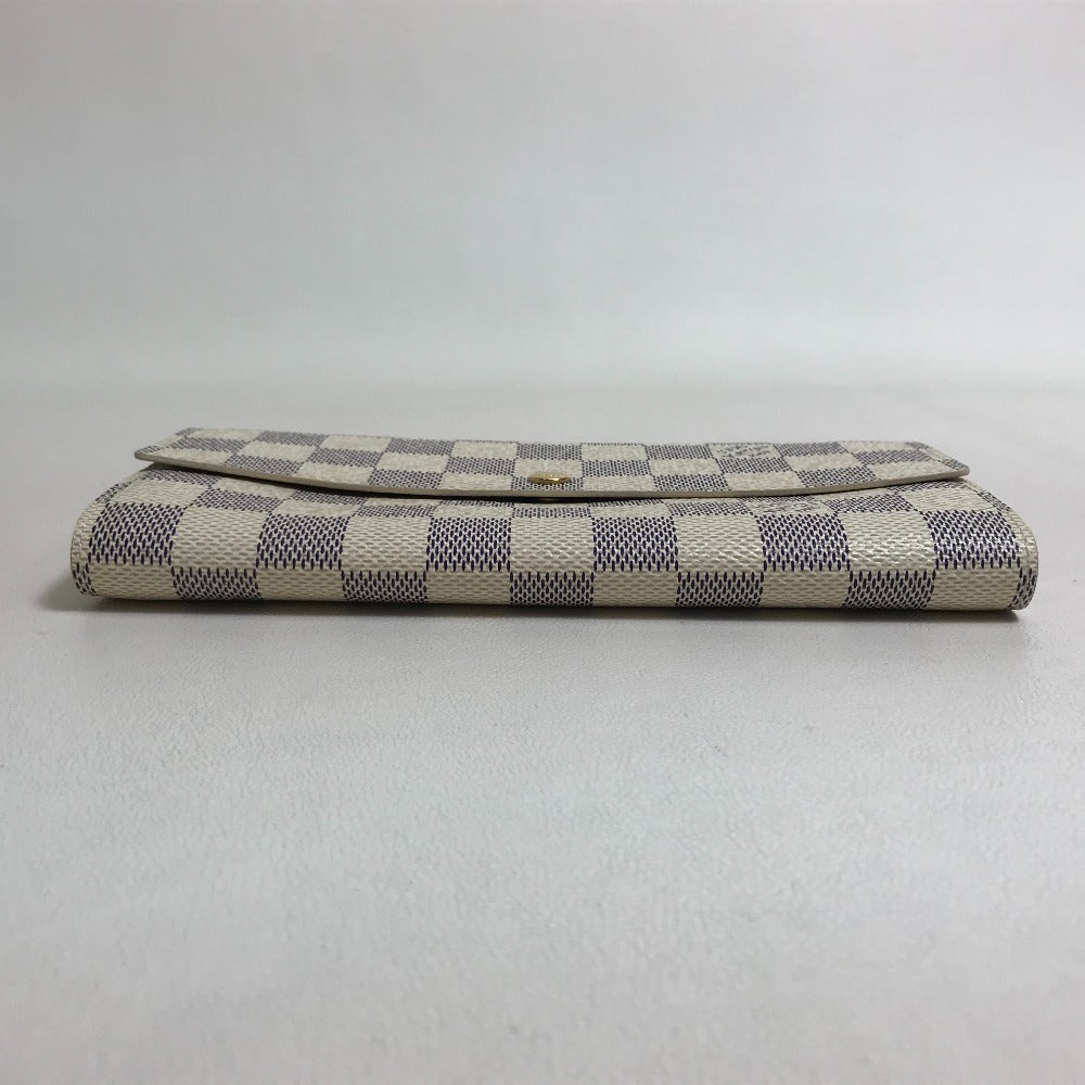 LOUIS VUITTON Long Wallet Purse N61735 Damier Azur Canvas white Damier Azur Portefeuille Sarah Women