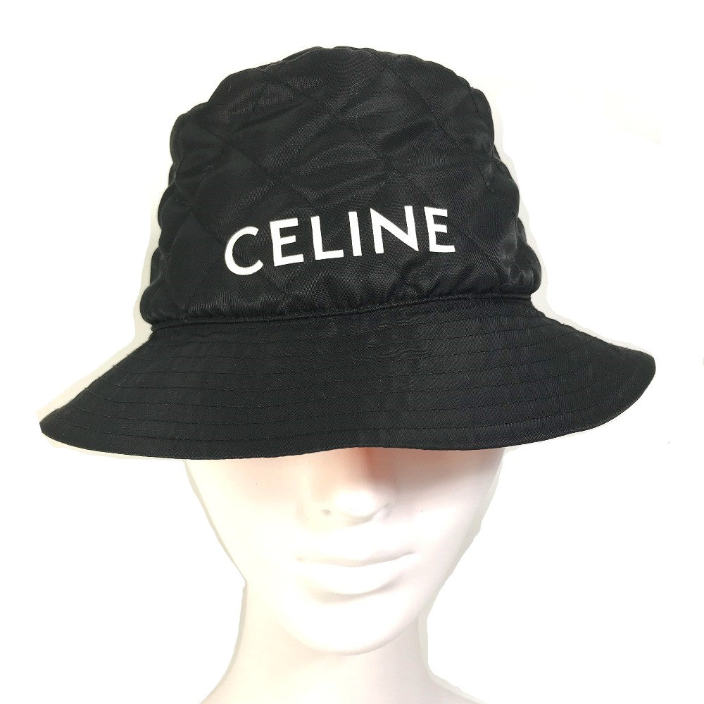 CELINE hat  2AUB0930C Nylon black logo quilting Women S/57