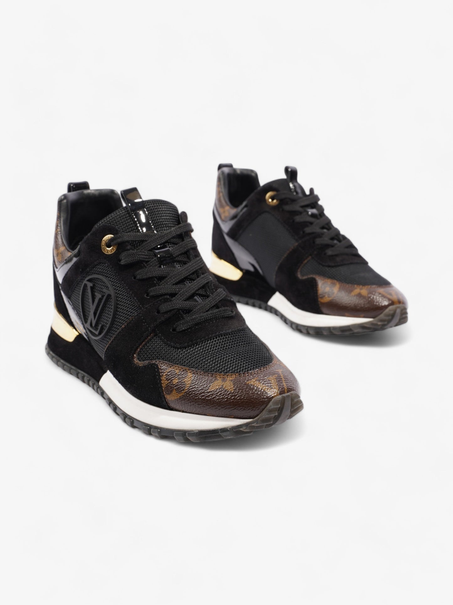 Louis Vuitton Run Away Sneakers Black / Monogram Mesh EU 36 UK 3