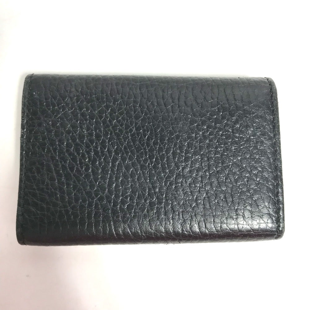 GUCCI Key case Key holder  456118 leather black GG Marmont six hooks Women