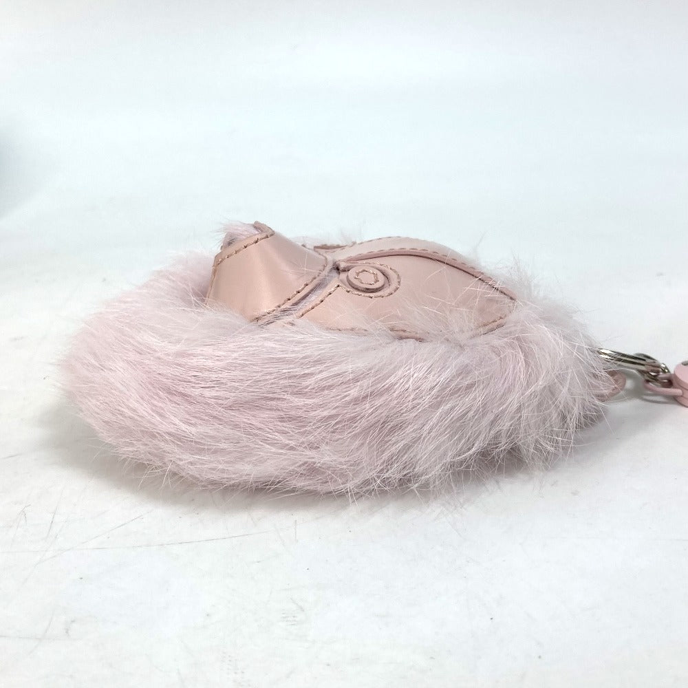 Dior key ring leather pink COOKIE cookie dog dog animal unisex(Unisex)