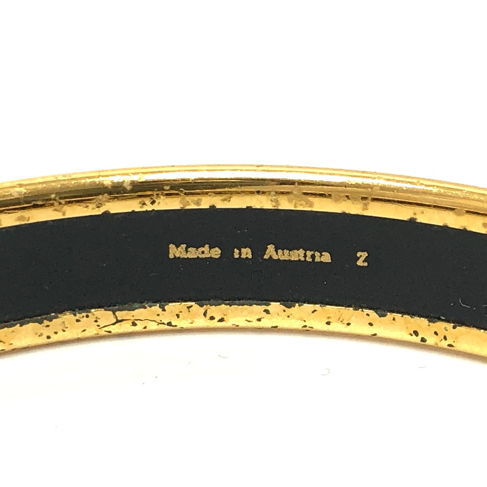 HERMES Bangle Gold Plated, Cloisonne Red type Emaille PM Women