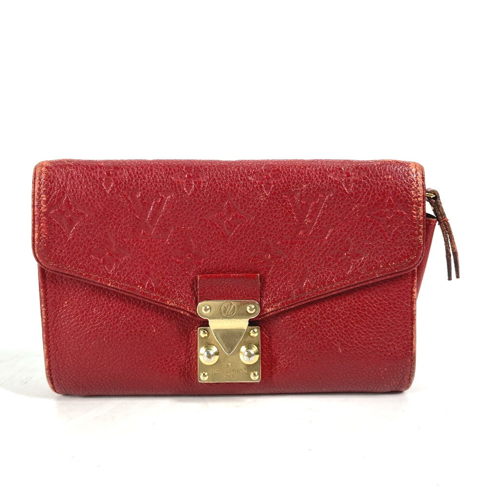 LOUIS VUITTON Long Wallet Purse M60640 Monogram Ann Platt Leather Red Monogram Ann Platt Pochette saint germain