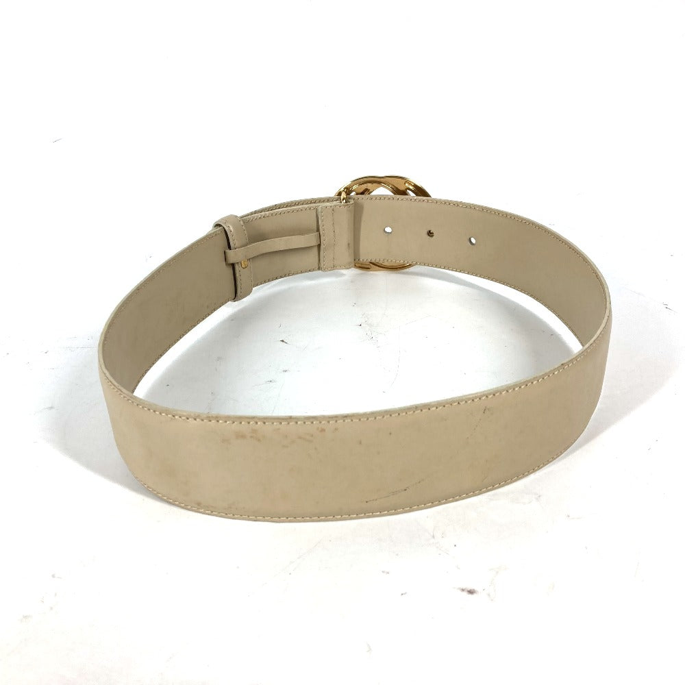 GUCCI belt 037ï½¥0394 leather beige GG logo 65