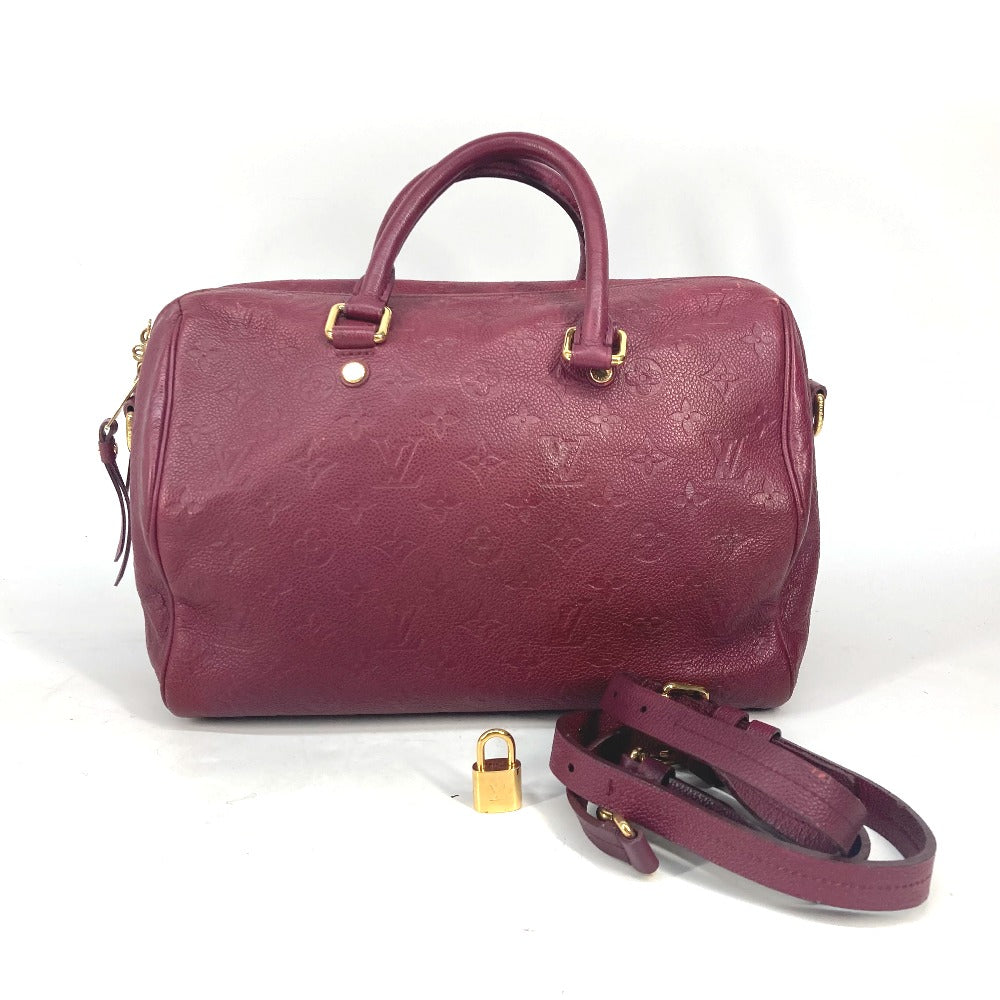 LOUIS VUITTON Shoulder Bag M40755 Monogram Ann Platt Leather wine-red Monogram Ann Platt Speedyã»bandouliere30