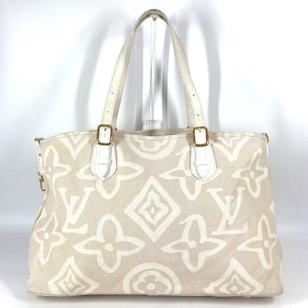 LOUIS VUITTON Tote Bag M95675 Leather / canvas Beige type Cruise line Taicienne GM Women