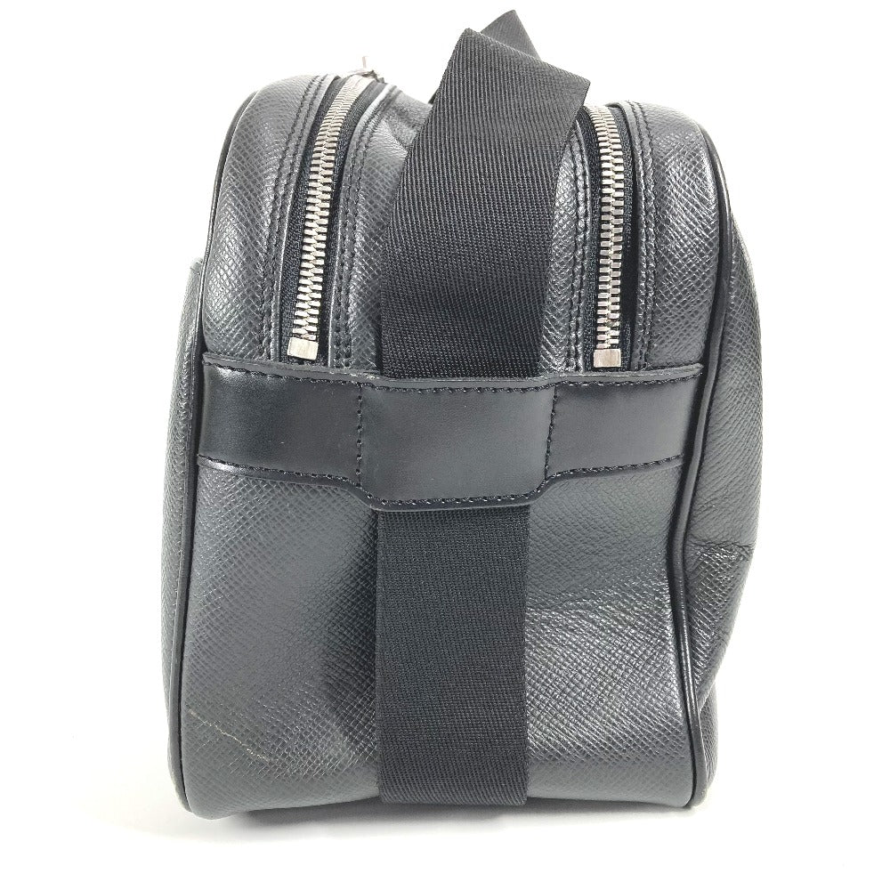 LOUIS VUITTON Shoulder Bag M30152 Taiga Leather black Taiga Reporter PM unisex(Unisex)